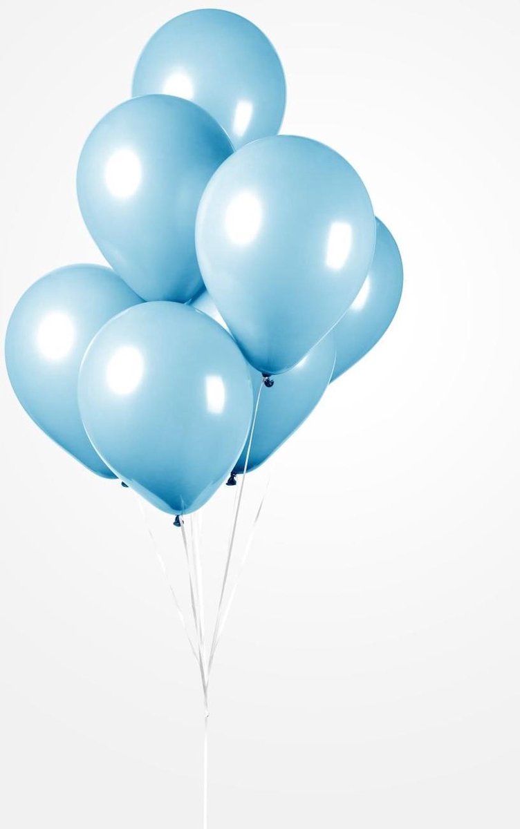 25 Ballonnen Licht Blauw, 30 cm , Helium geschikt, Verjaardag, Feest, Geboorte Jongen