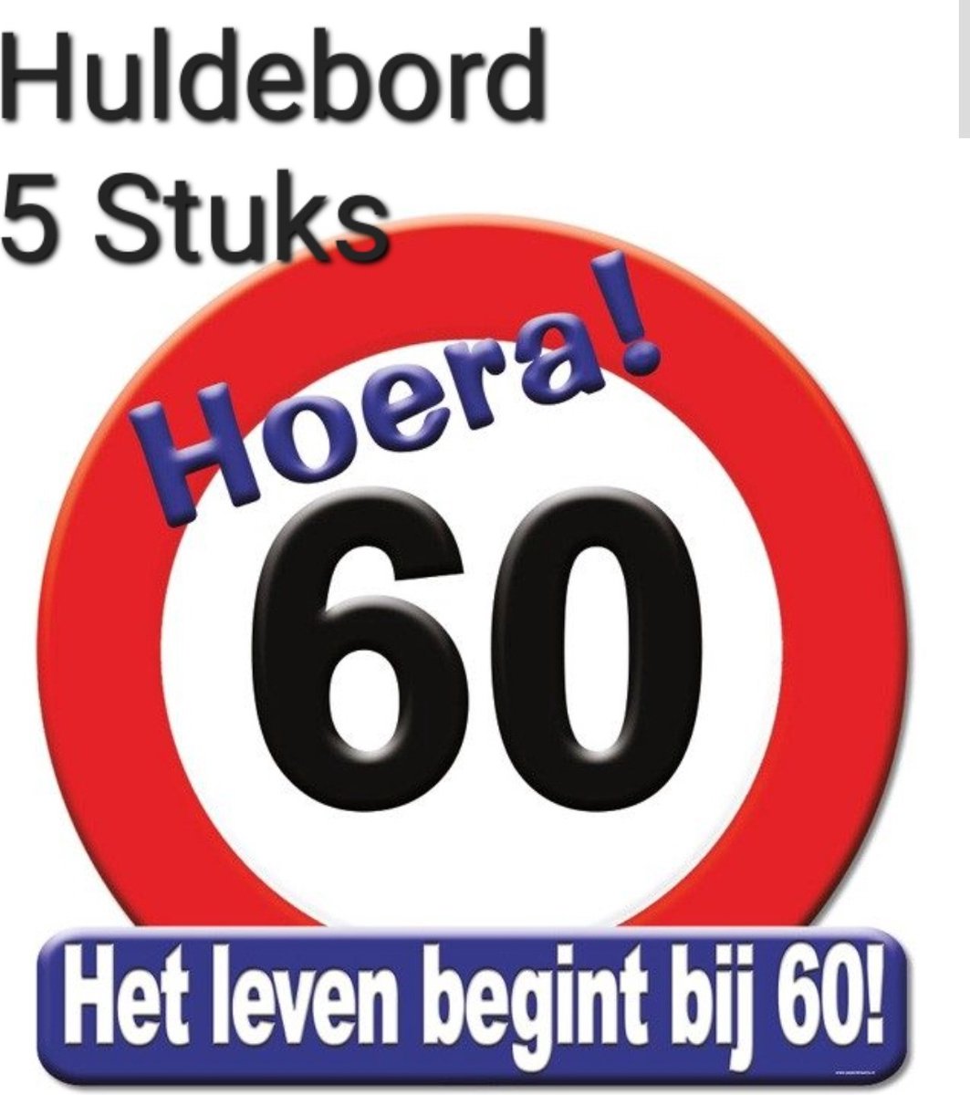 5 Stuks Huldeborden Hoera 50 Sarah, Verjaardag, Feestversiering
