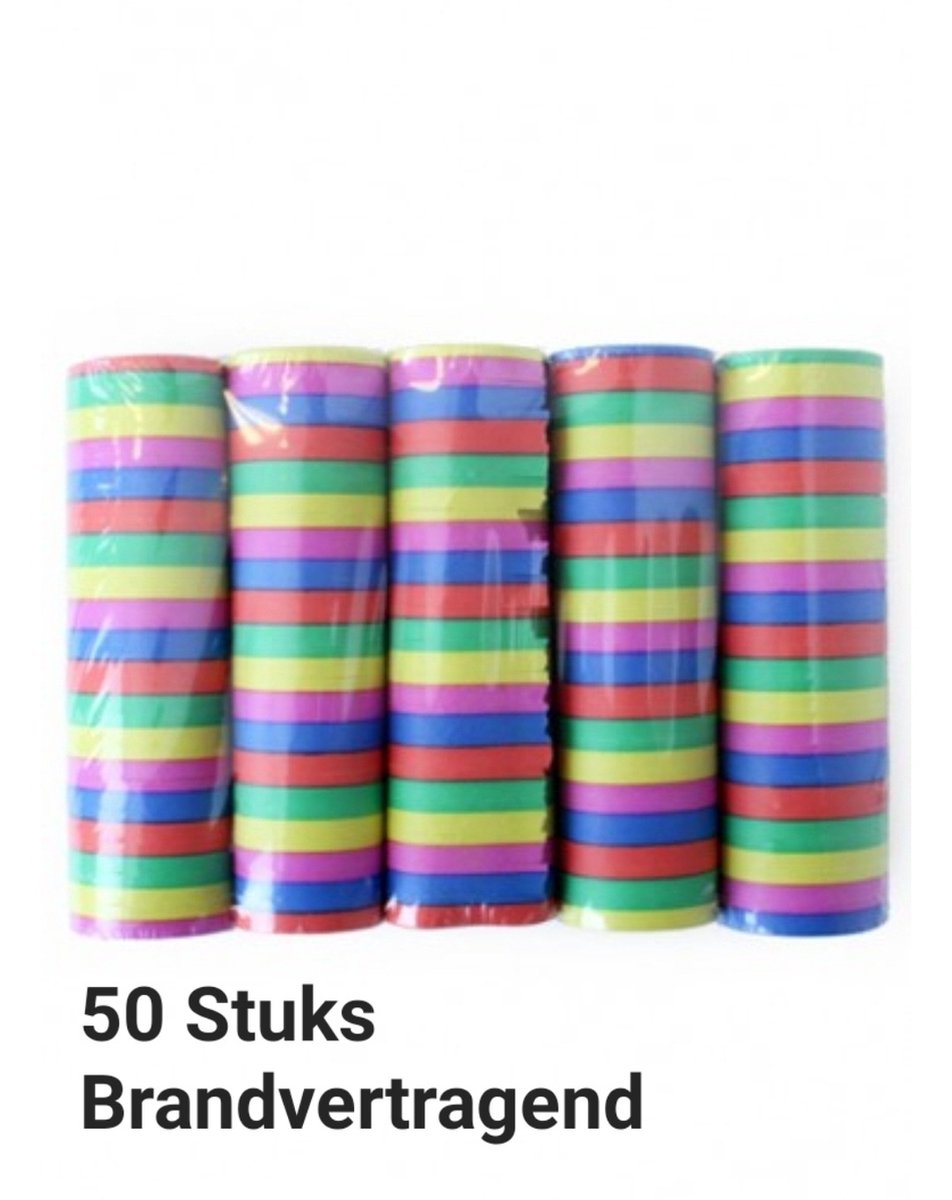 50 Stuks BRANDVERTRAGEND, Brandveilig  s , 4 meter , Flameproof, Carnaval, Themafeest, Horeca