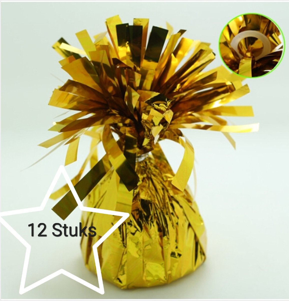 Ballon gewichtje 170 gr Goud Kleur 12 stuks, Verjaardag, Themafeest