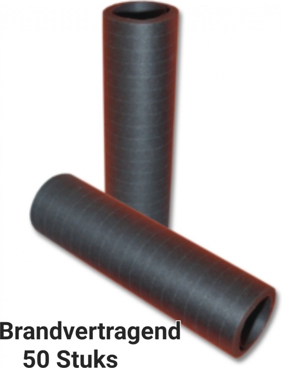 Serpentine BRANDVERTRAGEND, Brandveilig, Zwart , 50 rolletjes, Carnaval, Verjaardag, Horeca,  Voetbal, WK, Halloween