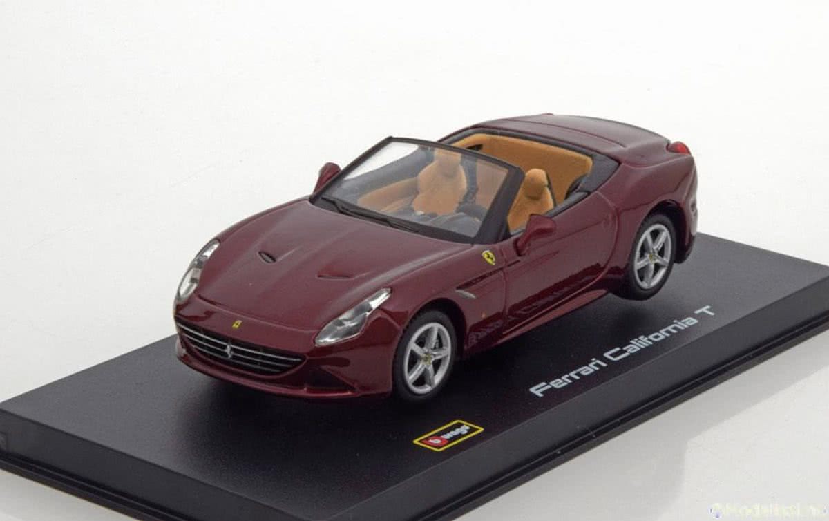 Ferrari California T Cabrio 2014 Bordeaux Rood 1-43 Burago Signature Series