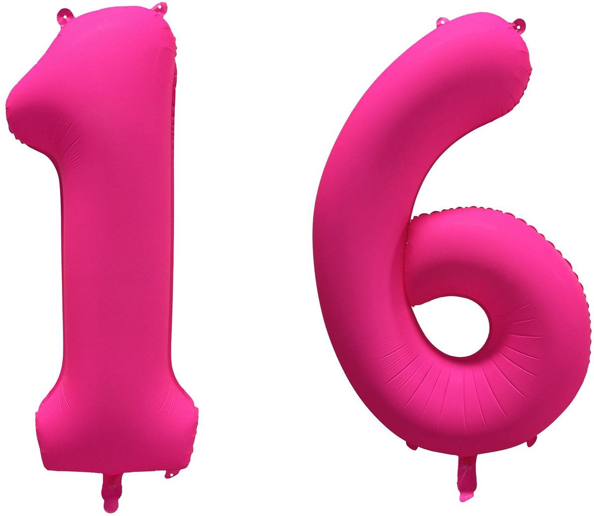 Folieballon 16 jaar - Neon Roze - 86 cm