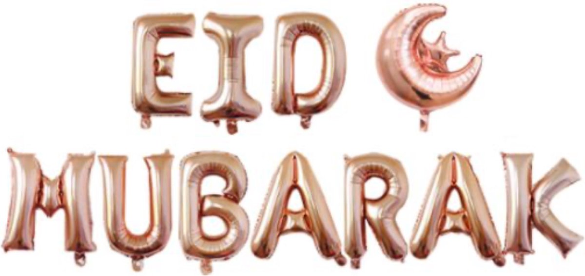 Festivz Eid decoratie - Eid Mubarak Letters - Ramadan Feestdecoratie - Eid-al Fitr - Ramadan/Eid Decoratie - Rose Goud