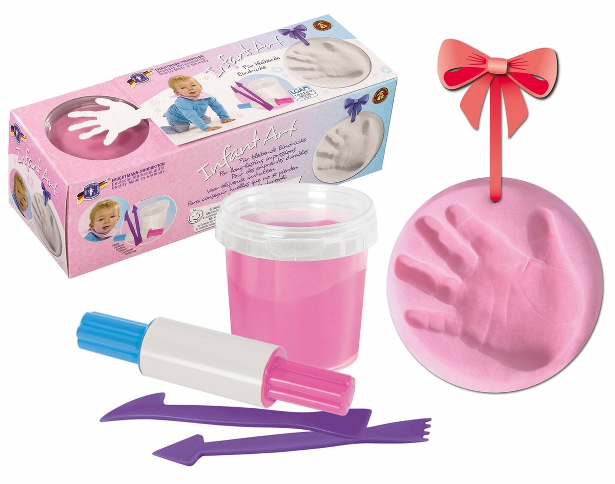 Feuchtmann - Infant Art - hand- of voetafdruk van uw kind - roze