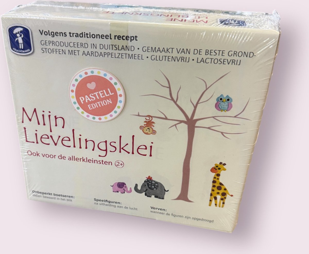 Feuchtmann klei pastel set - creatieve speelset voor kinderen 4x150g.