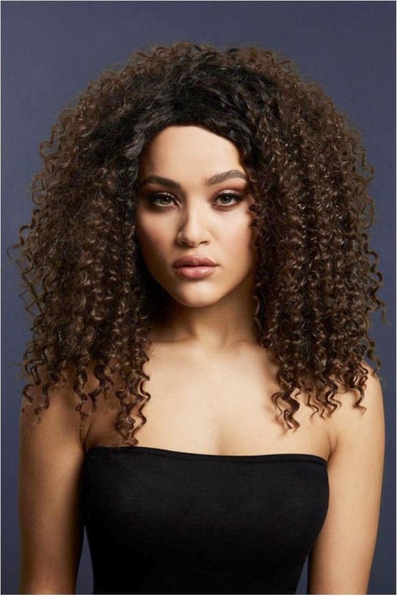   Pruik Lizzo Dark Brown Bruin