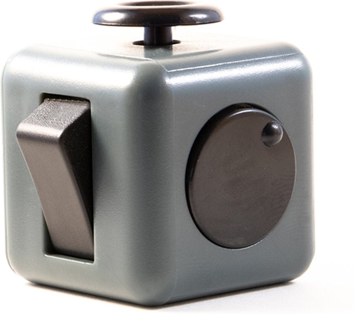   Cube Friemelkubus - Anti Stress Cube - Speelgoed Tegen Stress - Meer Focus & Concentratie -   - Donkergrijs