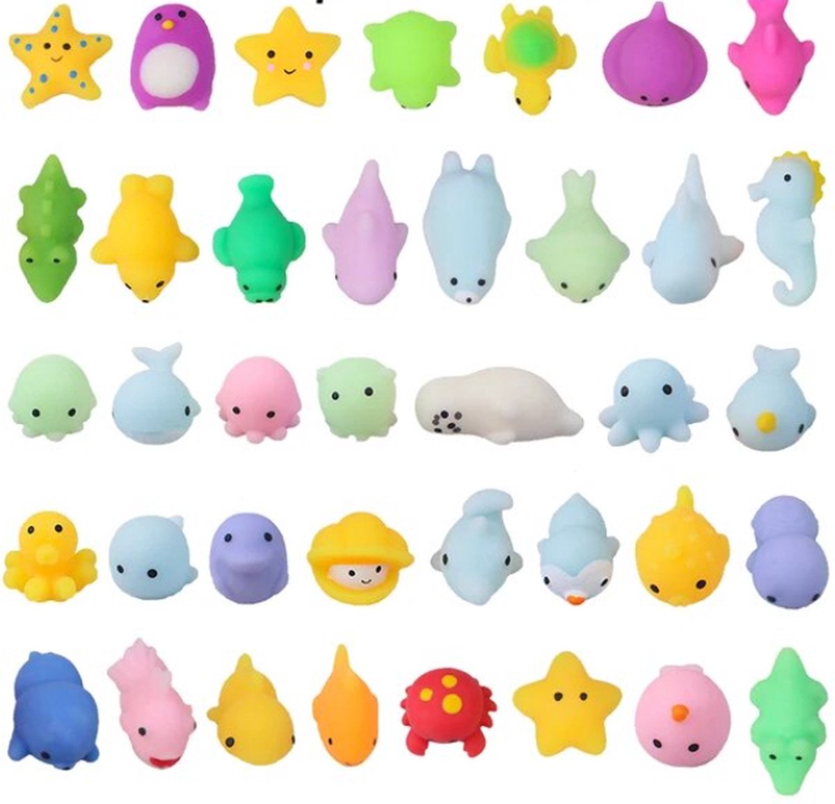 Fidget-mochi Squishy - pakket van 10 stuks - squishy dieren - animal - mochies