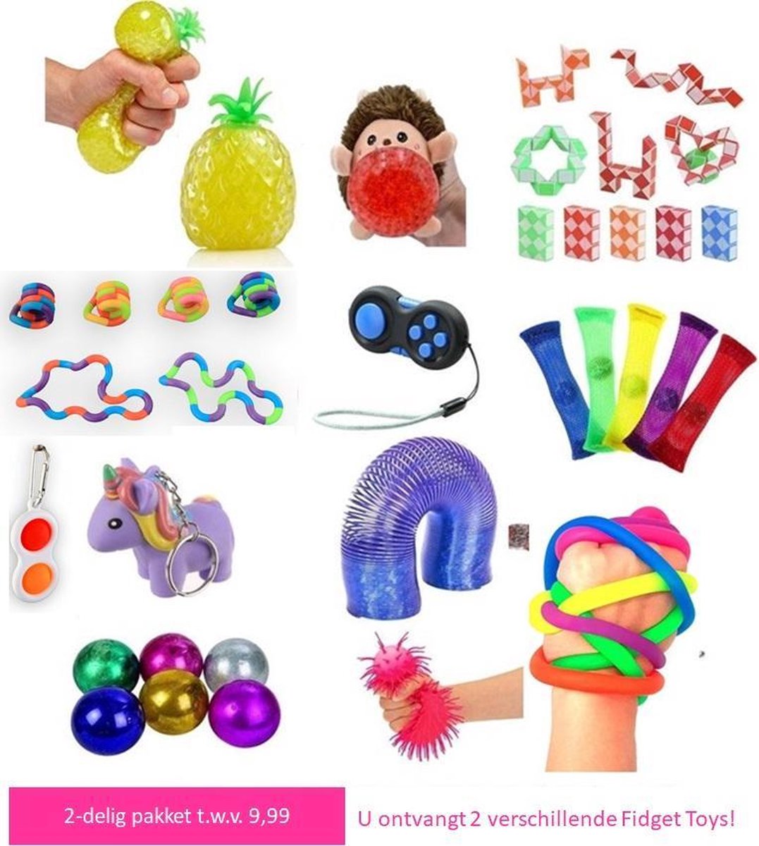 Fidget Toys pakket onder de 10 euro - 2 verschillende Fidgets - Top Cadeau