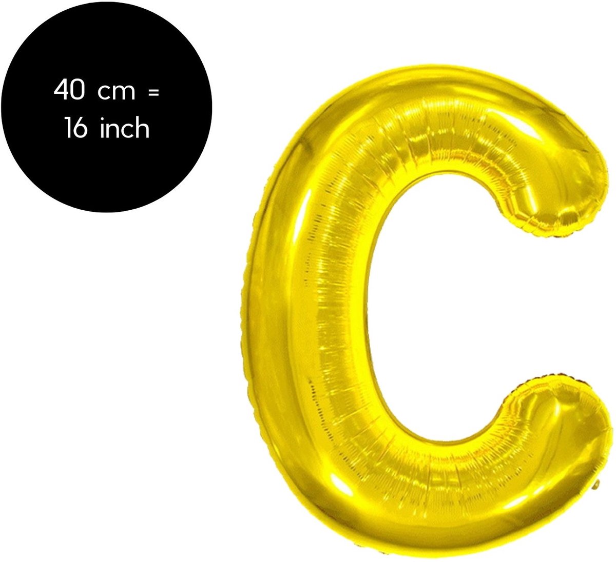 Fienosa Letter Ballonnen - Letter C - Goud - Kleur Goud - 40 cm - Helium Ballon - Verjaardag Ballon - Verjaardag versiering