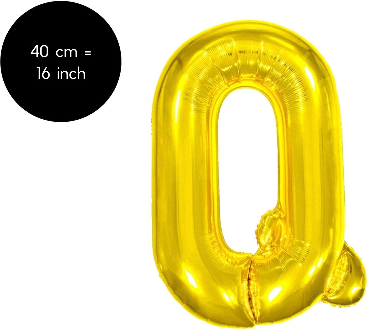 Fienosa Letter Ballonnen - Letter Q - Goud - Kleur Goud - 40 cm - Helium Ballon - Verjaardag Ballon - Verjaardag versiering