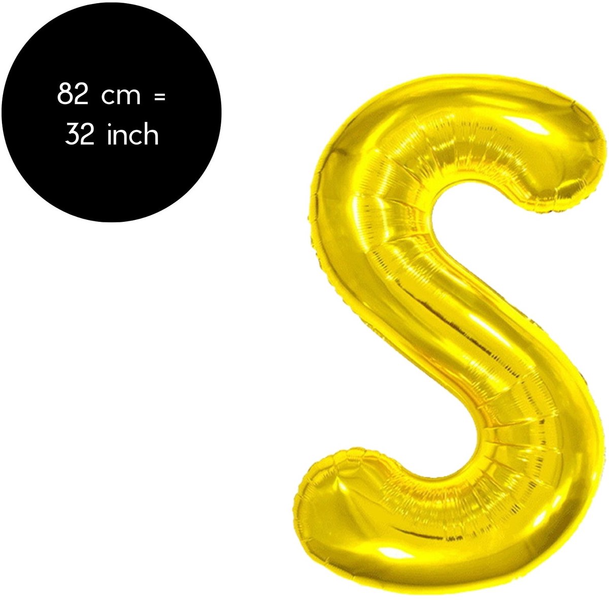 Fienosa Letter Ballonnen - Letter S - Goud - Kleur Goud - 82 cm - Helium Ballon - Verjaardag Ballon - Verjaardag versiering