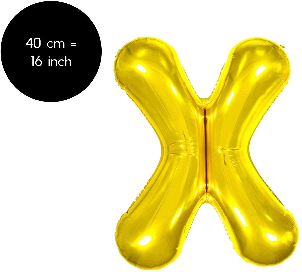 Fienosa Letter Ballonnen - Letter X - Goud - Kleur Goud - 40 cm - Helium Ballon - Verjaardag Ballon - Verjaardag versiering