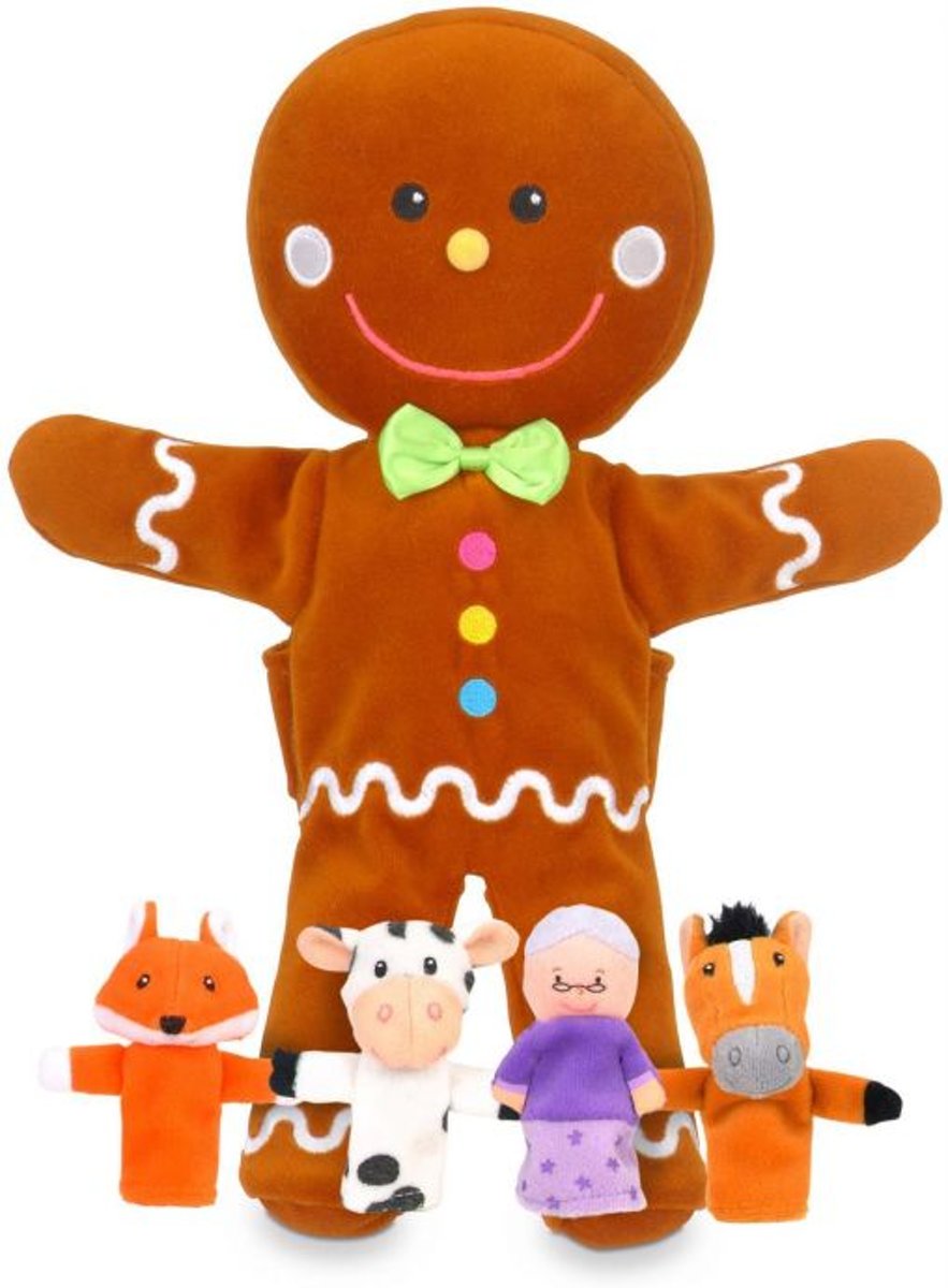   Gingerbread Man Hand and Finger Puppet Set