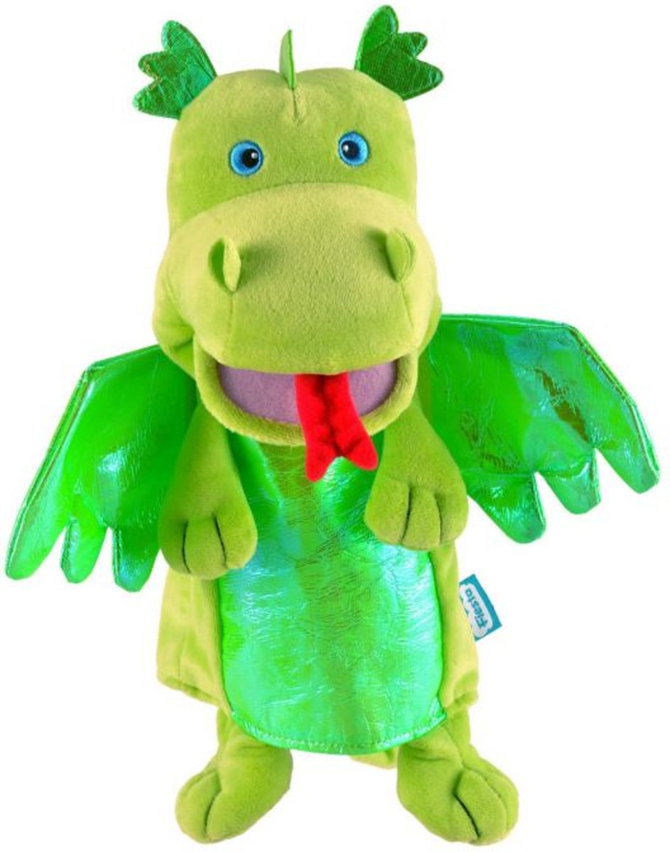 Fiesta Crafts Green Dragon Hand Puppet