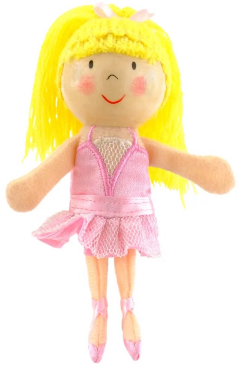 Fiesta Crafts vingerpop ballerina speelgoed - educatief karton.