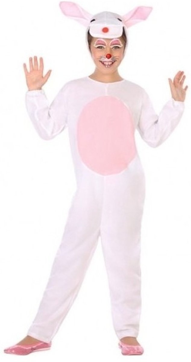 Dierenpak Konijn/haas verkleed onesie/kostuum voor kinderen - carnavalskleding - Pasen - voordelig geprijsd 104 (3-4 jaar)