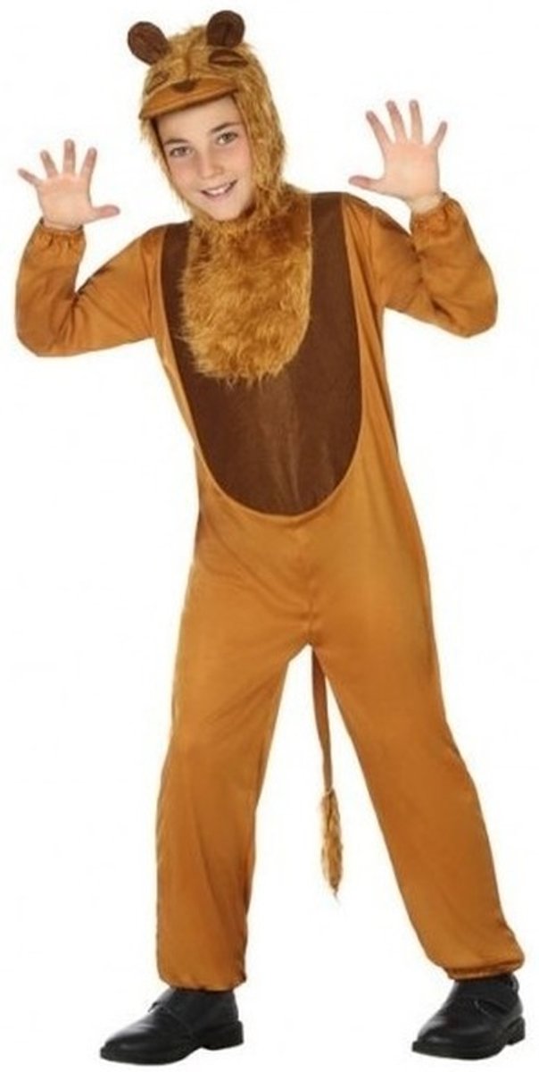 Dierenpak leeuw onesie verkleedset/kostuum voor kinderen - carnavalskleding - voordelig geprijsd 140 (10-12 jaar)