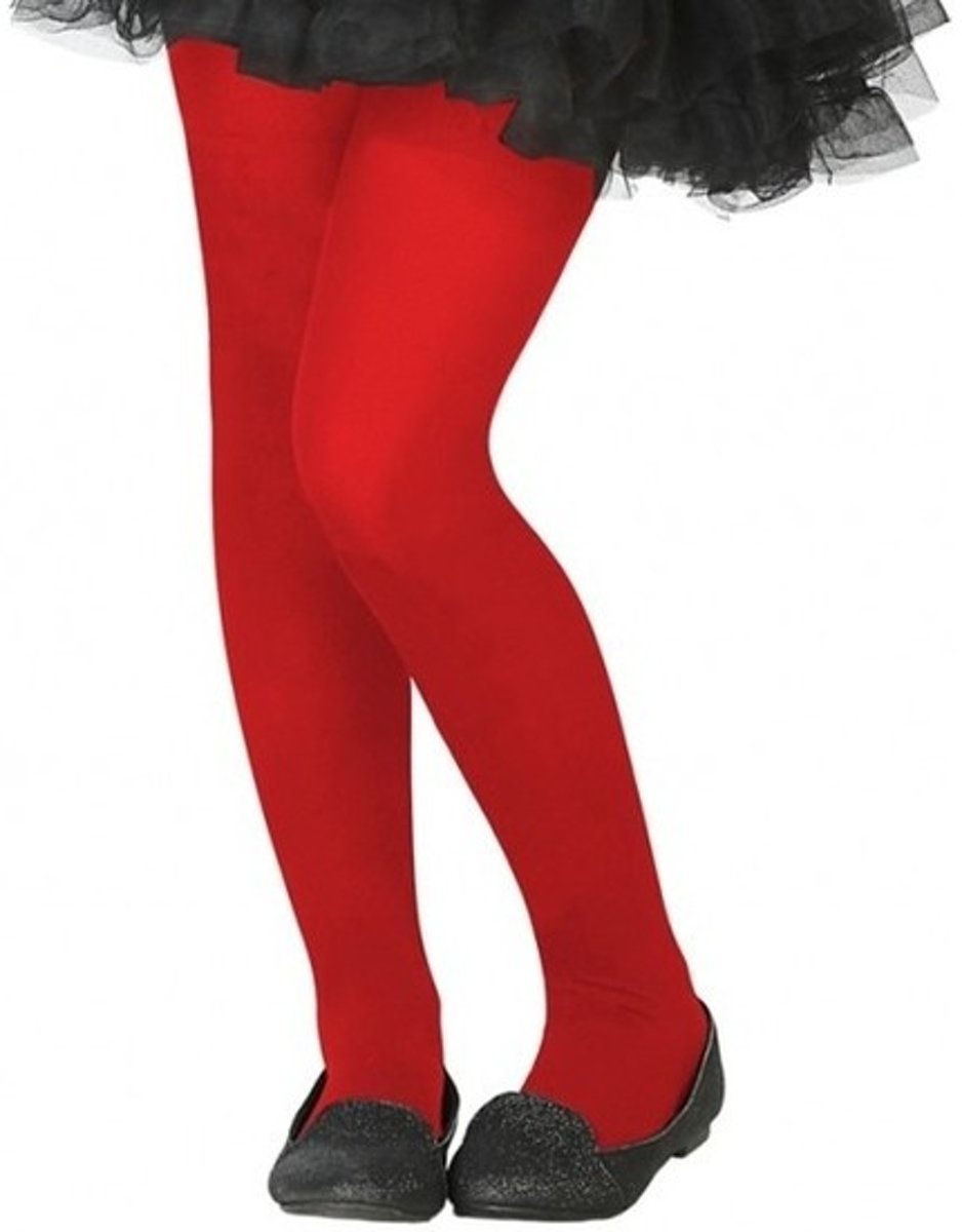 Rode verkleed panty voor kinderen