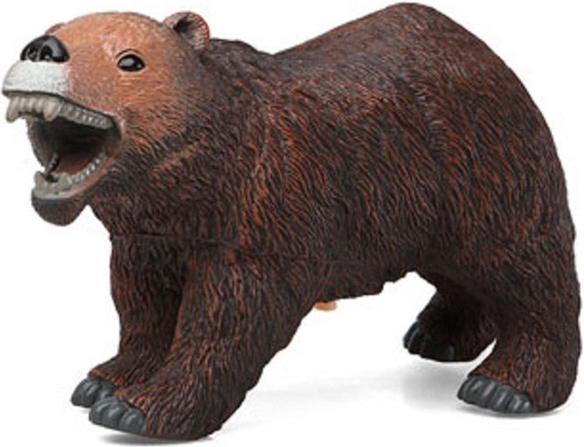 Speelgoed safari jungle dieren figuren beer met geluid van kunststof 26 x 16 cm