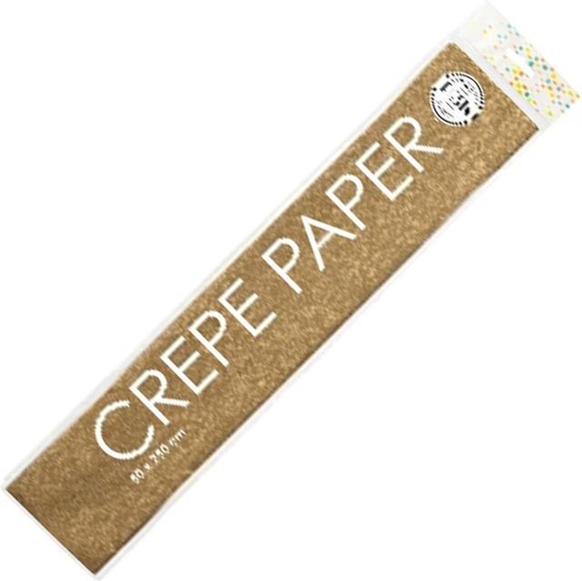 Crepe papier goud 250 x 50 cm.