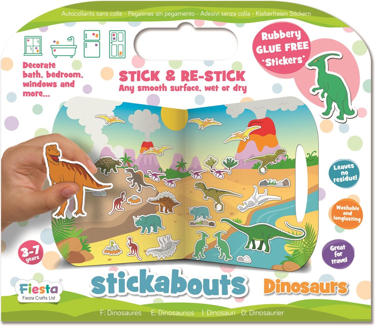Fiesta Crafts Stickabouts Dinosaurs