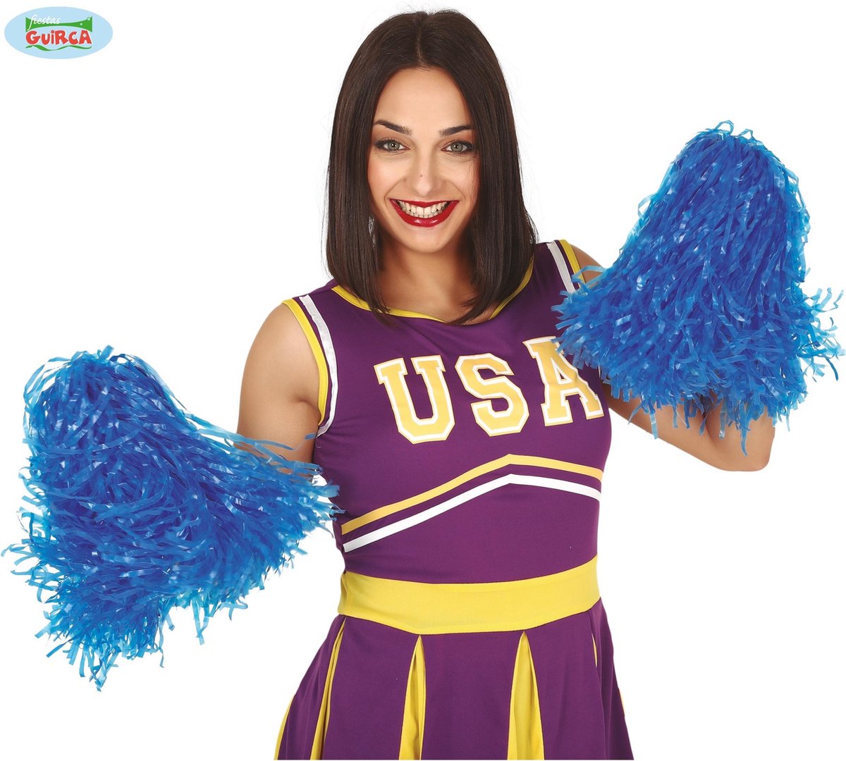 Fiestas Guirca Cheerleader Pompom Meisjes Blauw 2 Stuks