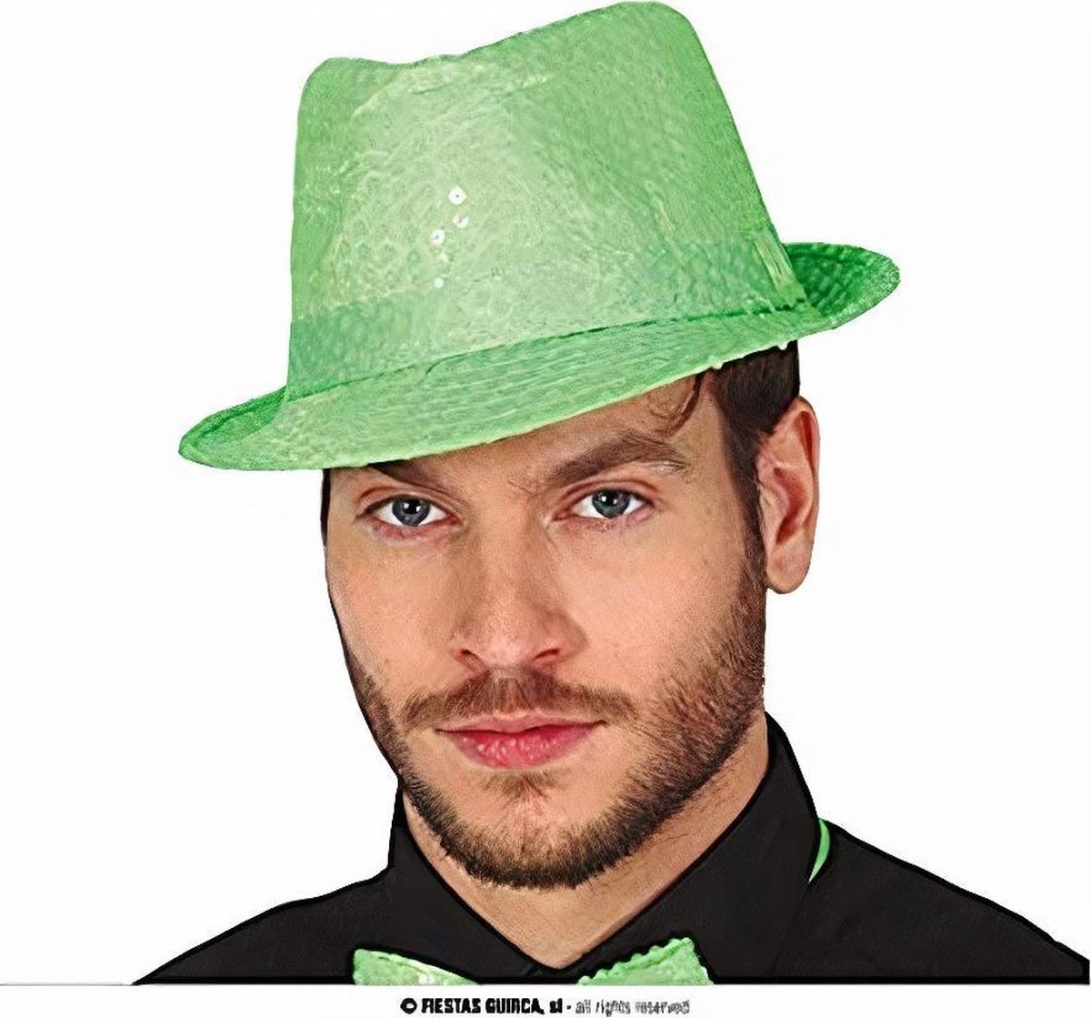 Fiestas Guirca Hoed Pailletten Polyester Groen