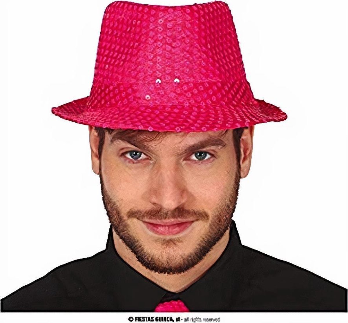 Fiestas Guirca Hoed Pailletten Polyester Roze