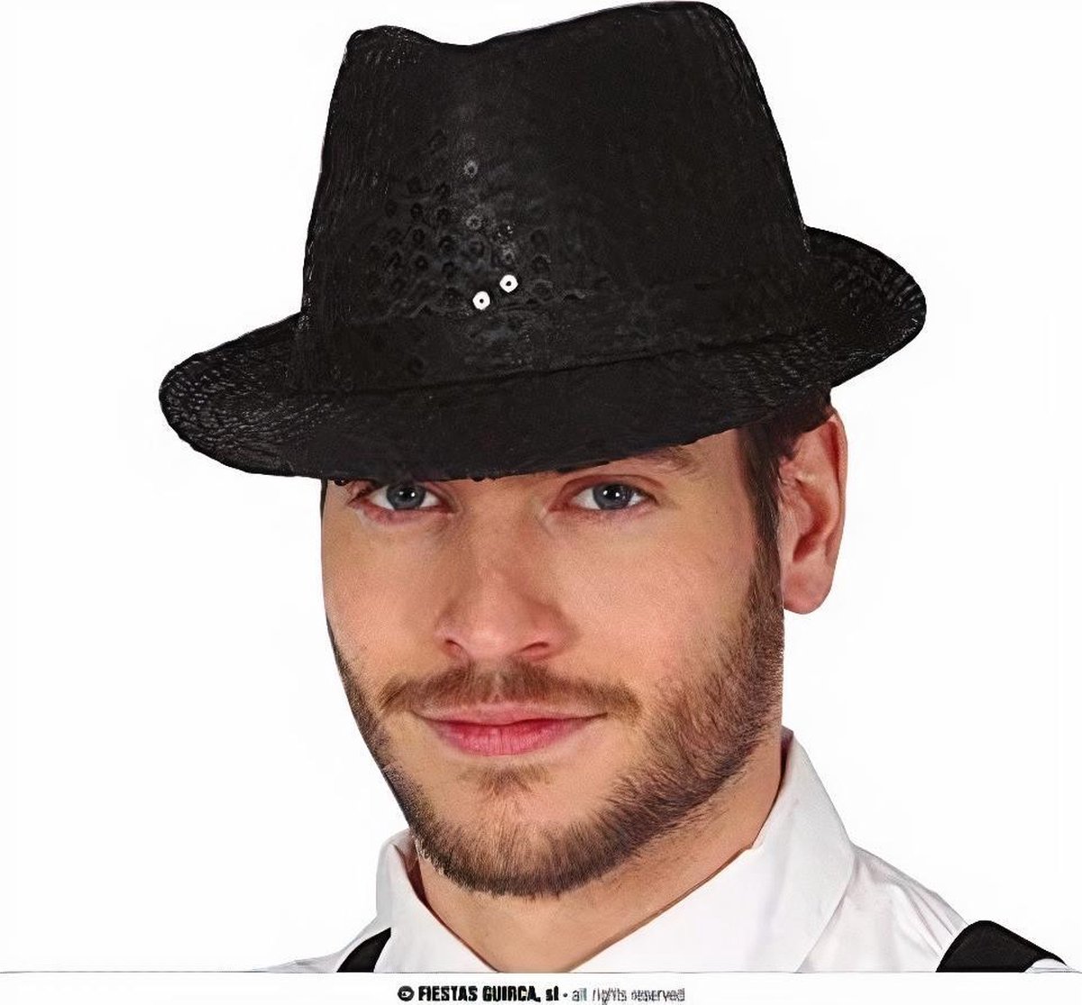 Fiestas Guirca Hoed Pailletten Polyester Zwart