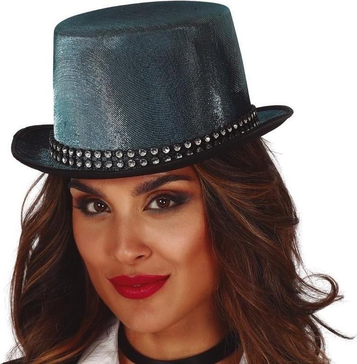 Fiestas Guirca Hoed Sparkly Dames Polyester 12 Cm Blauw One Size