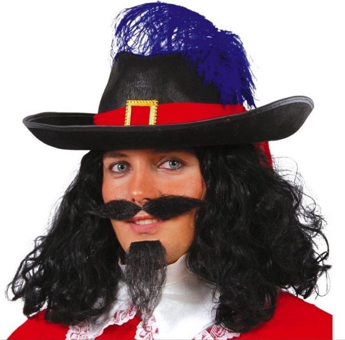 Fiestas Guirca Musketierhoed 36 X 38 Cm Vilt Zwart/rood One-size
