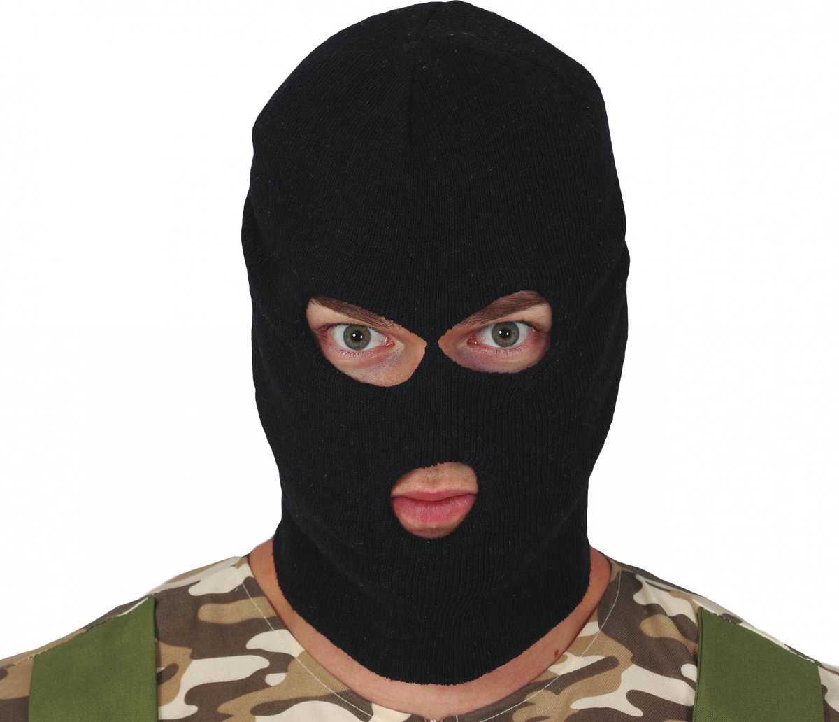 Fiestas Guirca Verkleedmasker Bivakmuts Polyester Zwart One-size