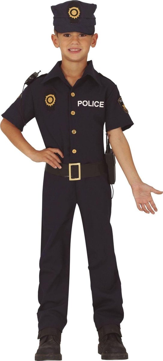 Fiestas Guirca Verkleedpak Politie Polyester Zwart Mt 146/1452