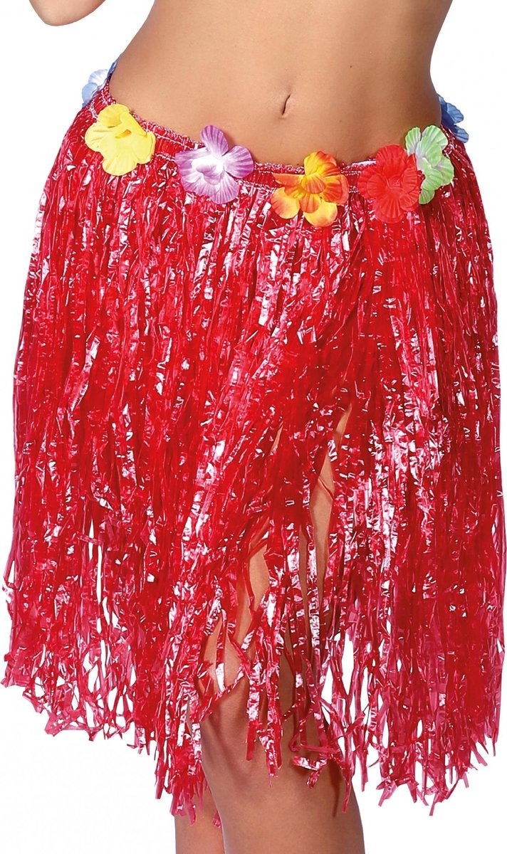 Fiestas Guirca Verkleedrok Hawaiian Dames 50 Cm Rood One-size