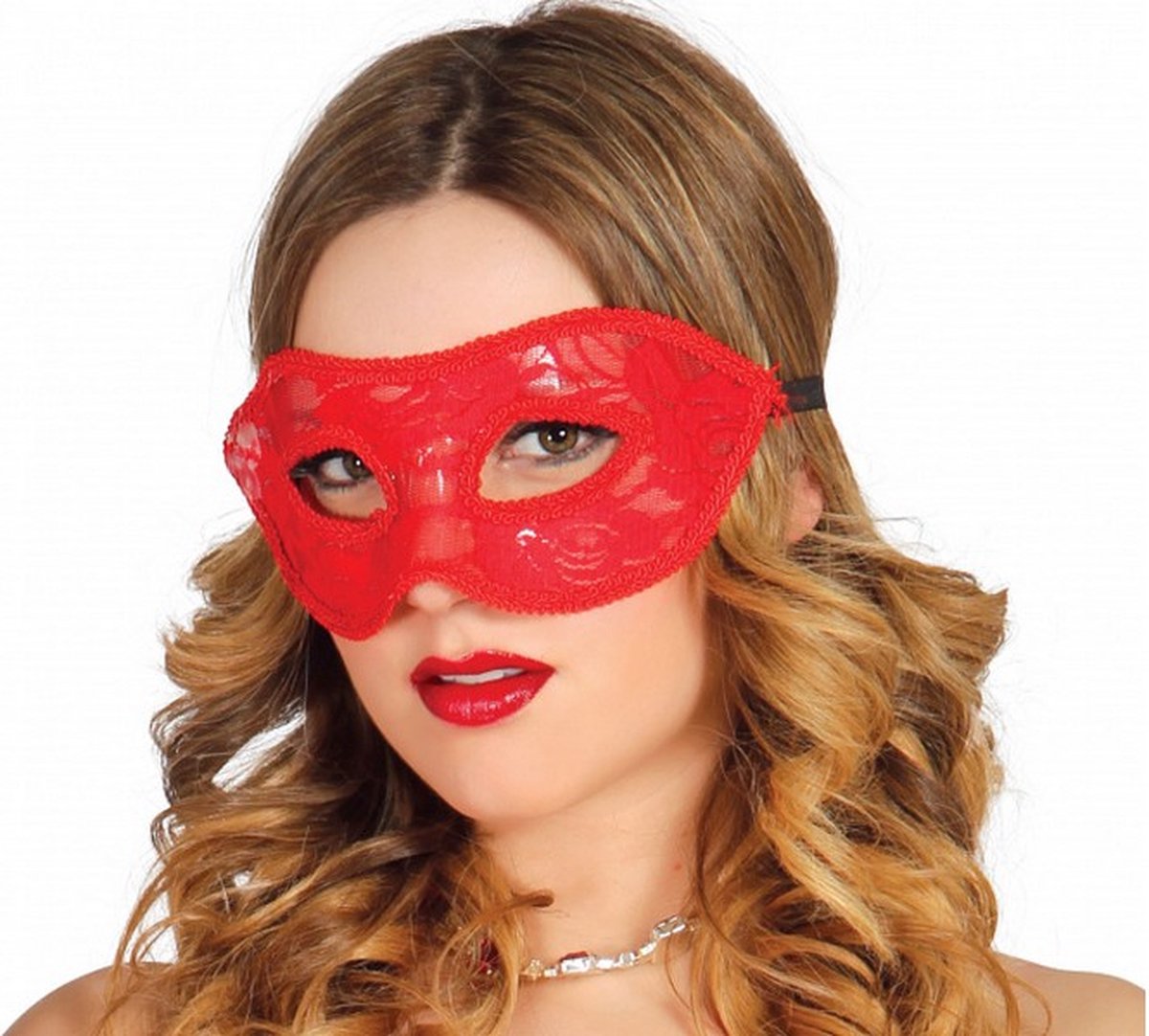 masker dames polyester rood one-size