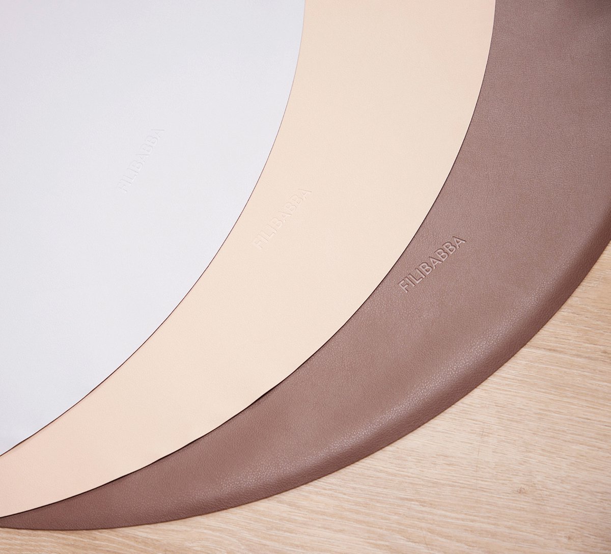 Filibabba - Antislip vloermat - gerecycleerd PU leer - Pearl blue - 1