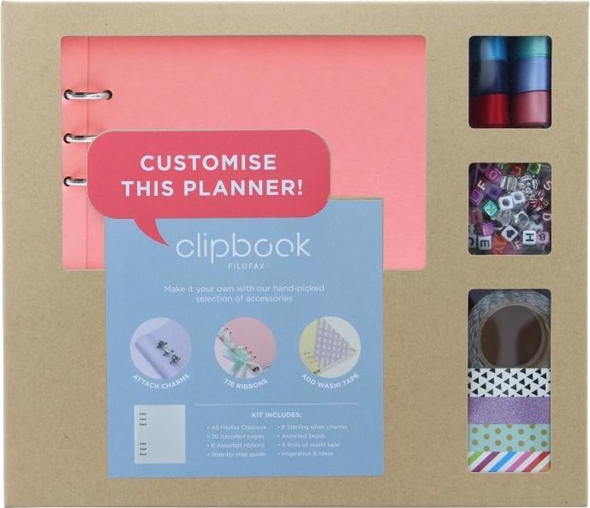 Filofax Knutselset Clipbook Creativ Kit 18,5 X 21,2 Cm Oudroze