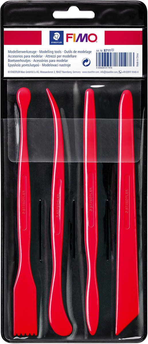 Boetseerhoutjes Fimo Staedtler kunststof blister à 4 stuks