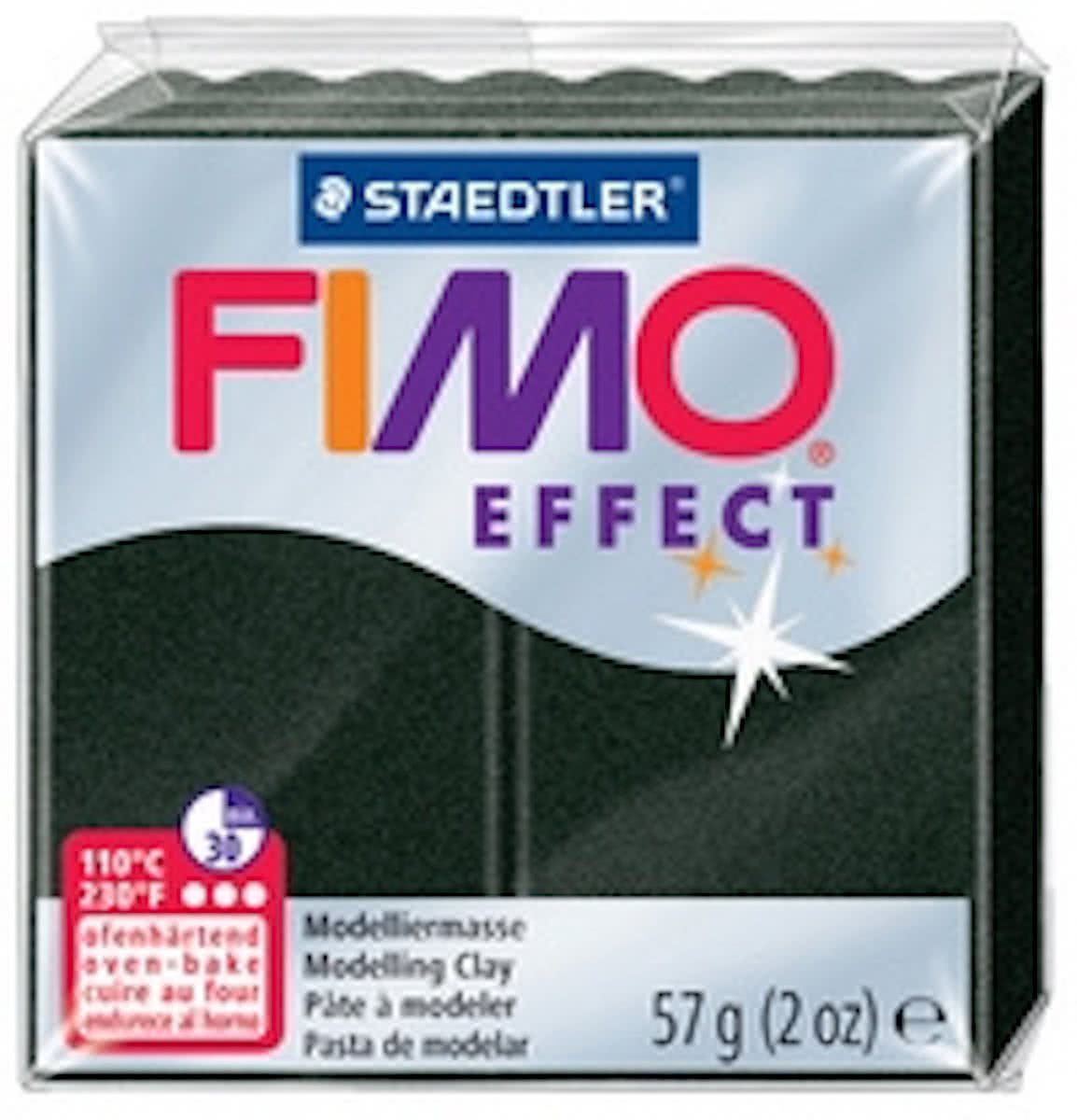 FIMO EFFECT modellering, oven harden, zwart, 57 g