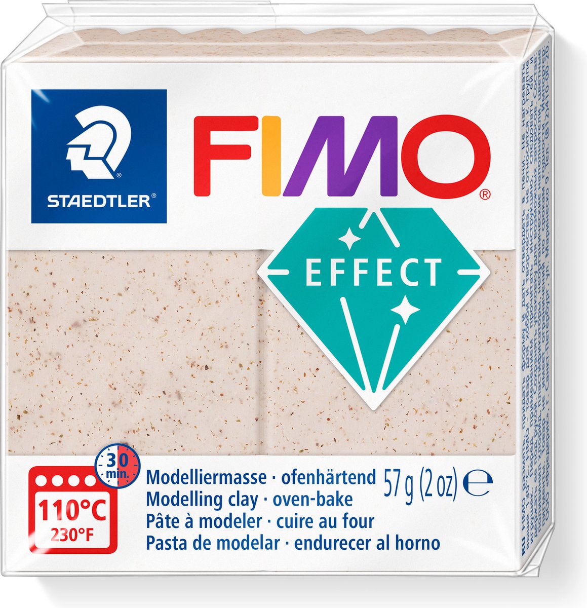 FIMO effect ovenhardende boetseerklei standaard blokje 57 g - botanical rose hip