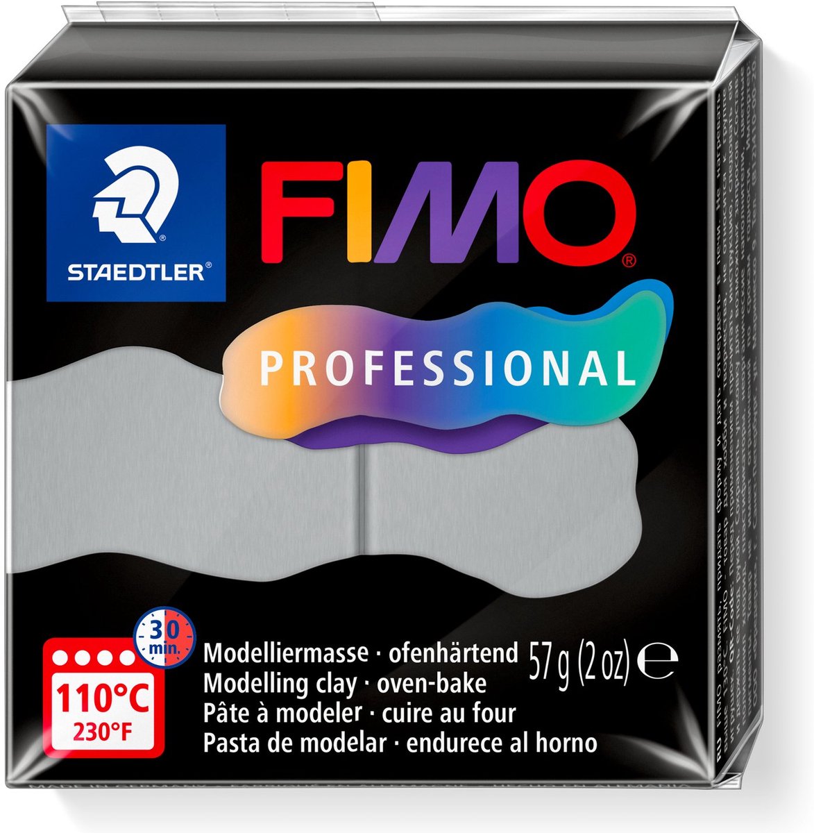 FIMO professional - ovenhardende boetseerklei - blok 57 gr - dolfijngrijs
