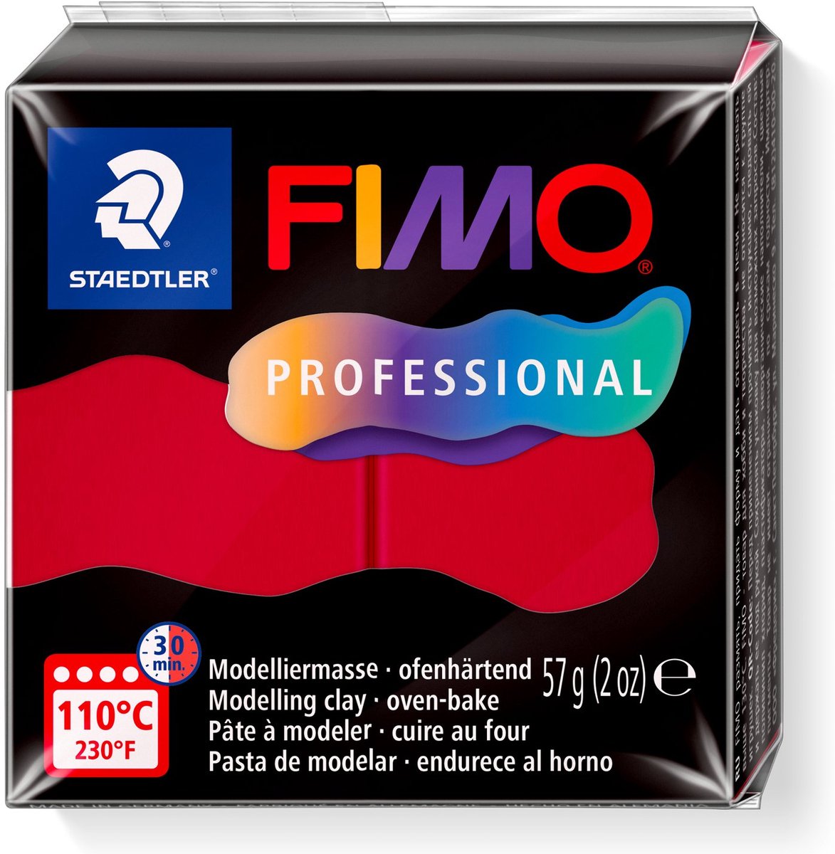 FIMO professional - ovenhardende boetseerklei - blok 57 gr - karmijnrood