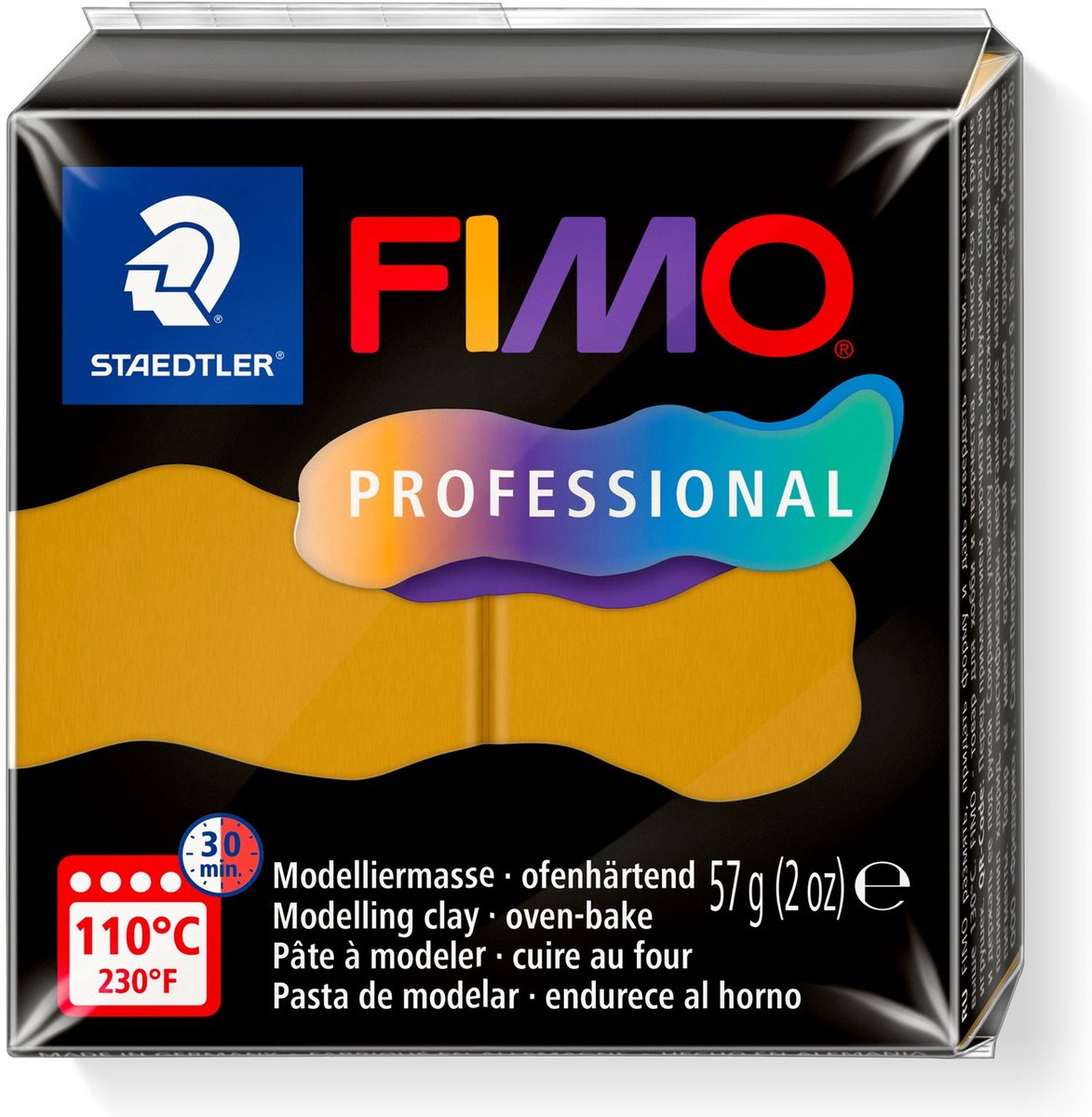 FIMO professional - ovenhardende boetseerklei - blok 57 gr - oker