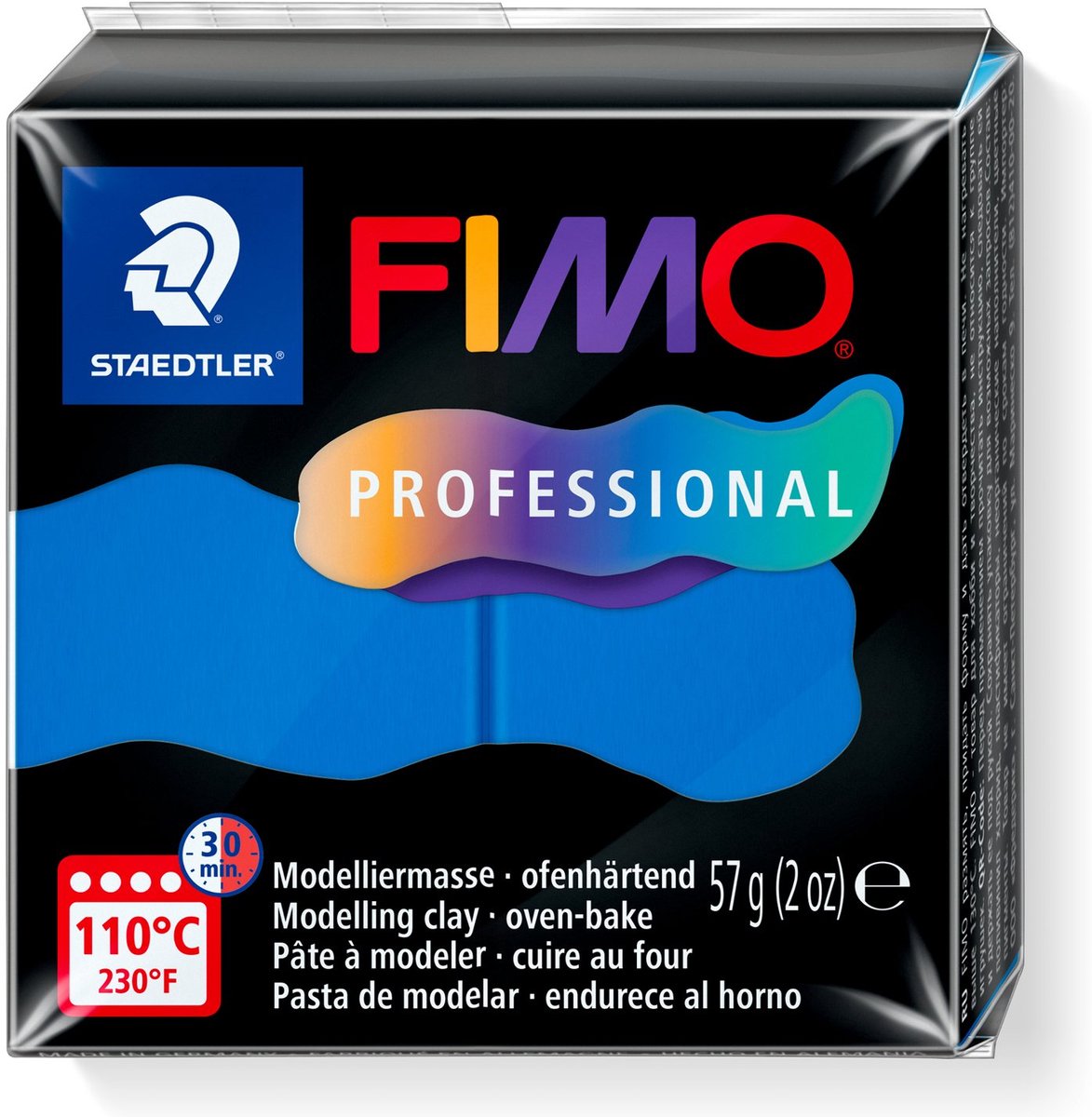 FIMO professional - ovenhardende boetseerklei - blok 57 gr - primair blauw