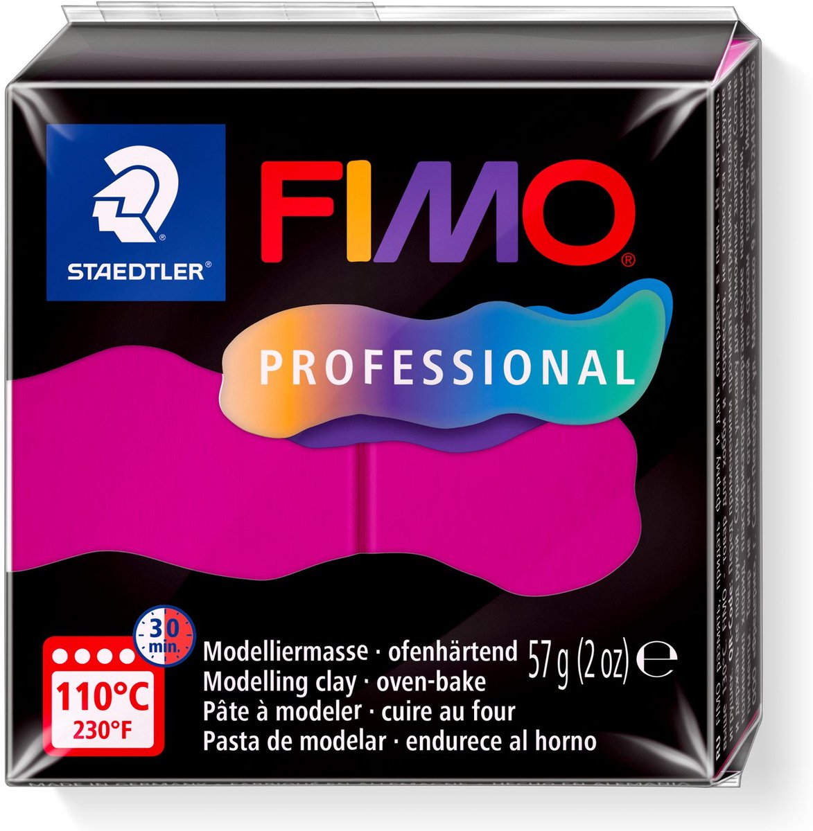 FIMO professional - ovenhardende boetseerklei - blok 57 gr - primair magenta