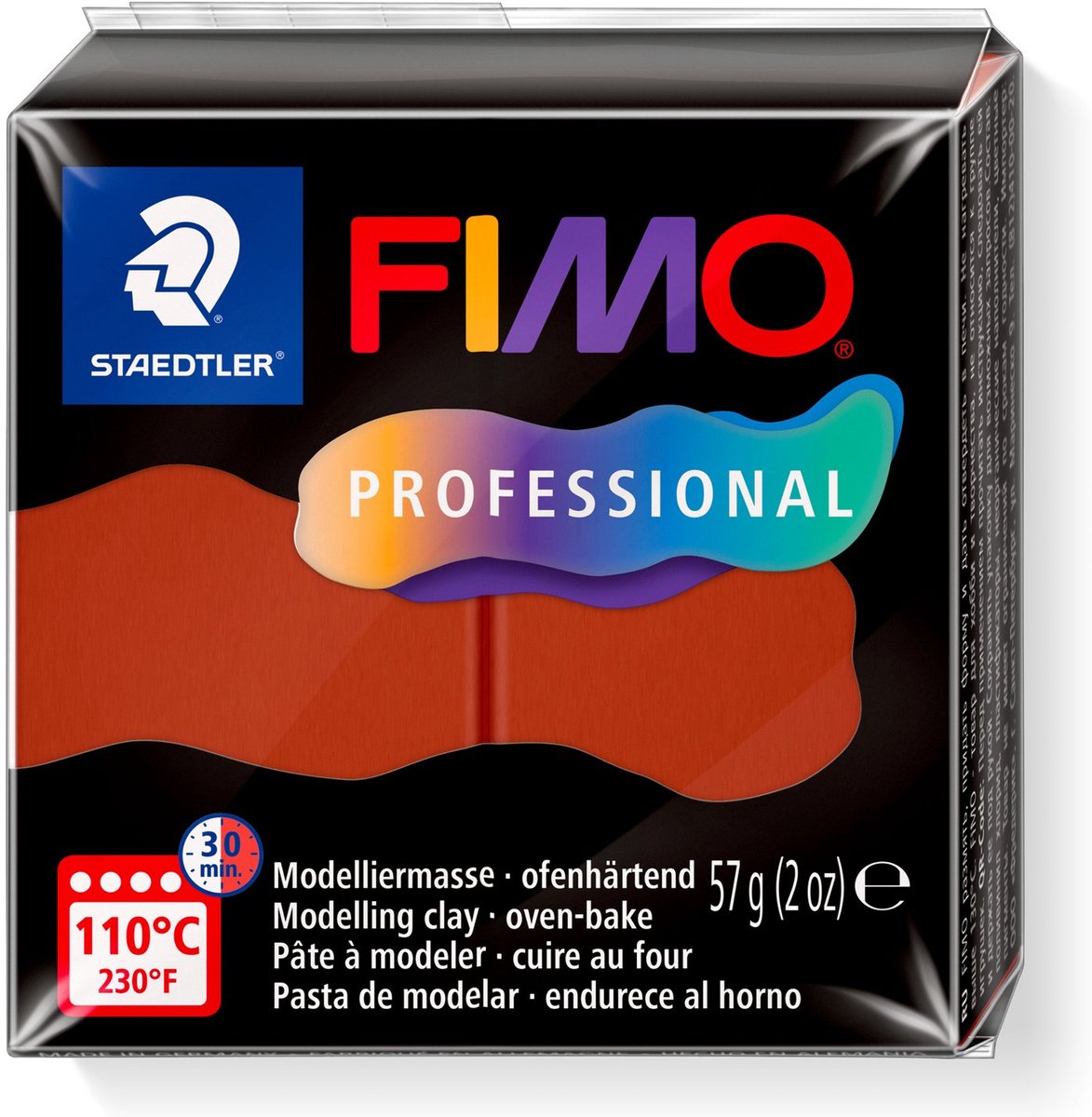 FIMO professional - ovenhardende boetseerklei - blok 57 gr - terracotta