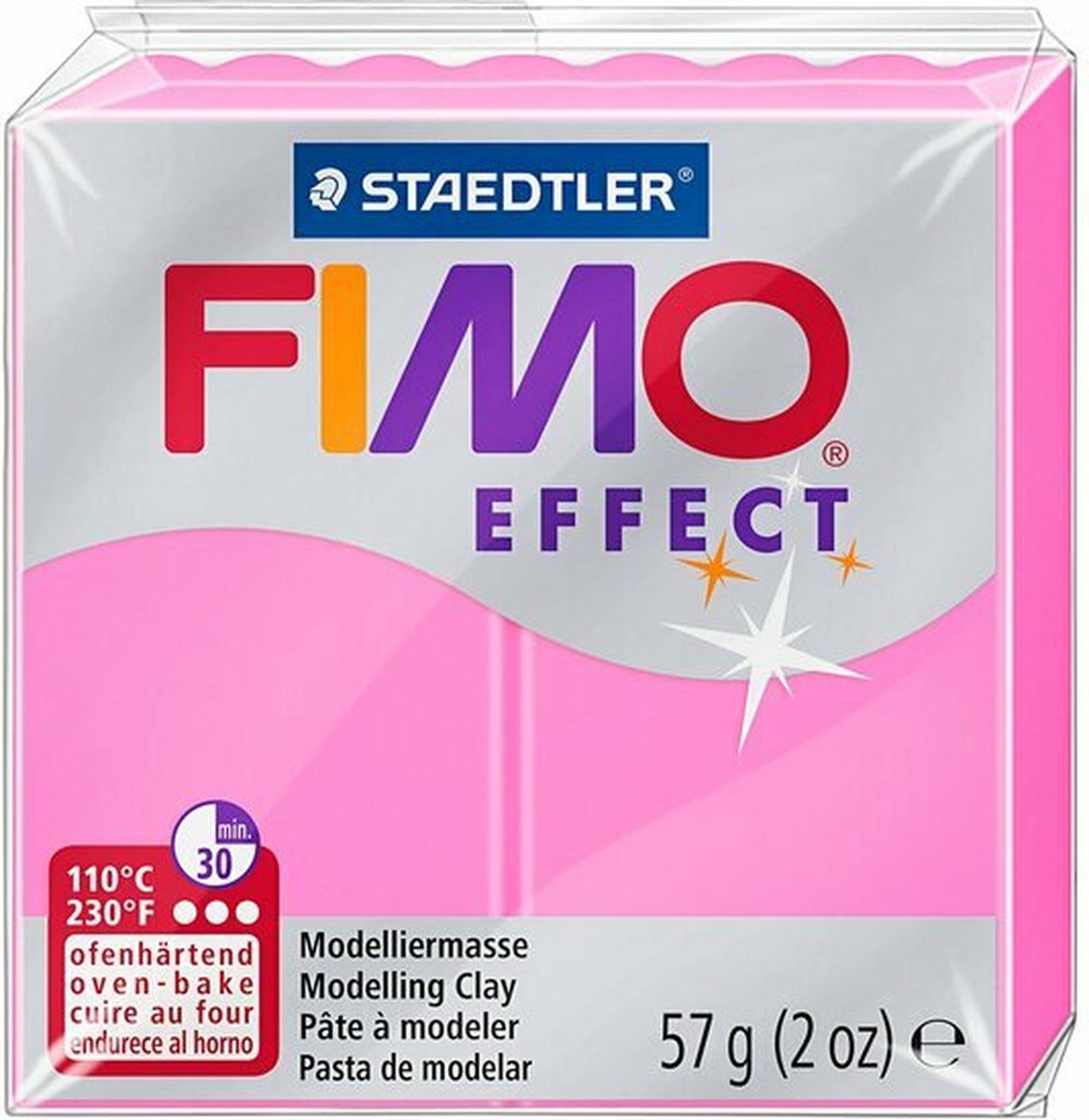 FIMO® Effect - Boetseerklei - Ovenhardend - Neon Roze - 2x57 gram