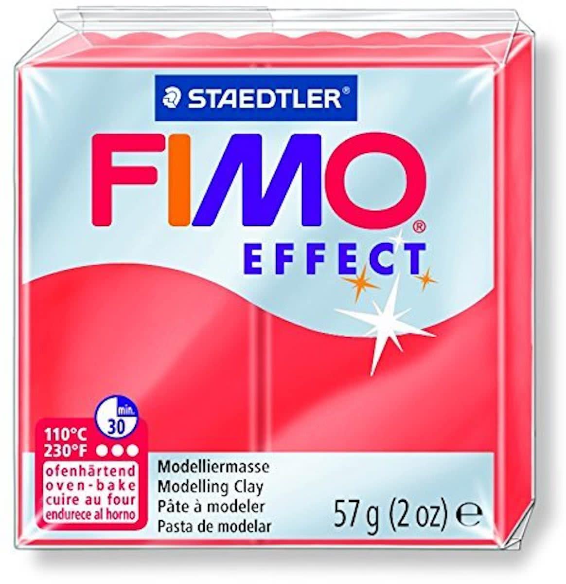 Fimo Effect Boetseerklei 57 G Transparant Rood